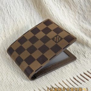 Replica Louis Vuitton Slender Wallet Brown Grid - 1:1 designer replica handbag