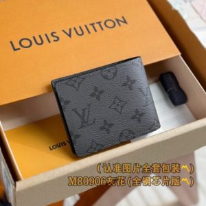 Replica Louis Vuitton Slender Wallet Grey - high-quality designer bag clone