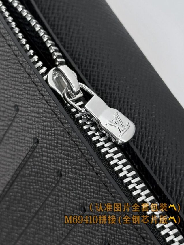 Replica Louis Vuitton Brazza Wallet Black Grid - authentic-look luxury purse replica