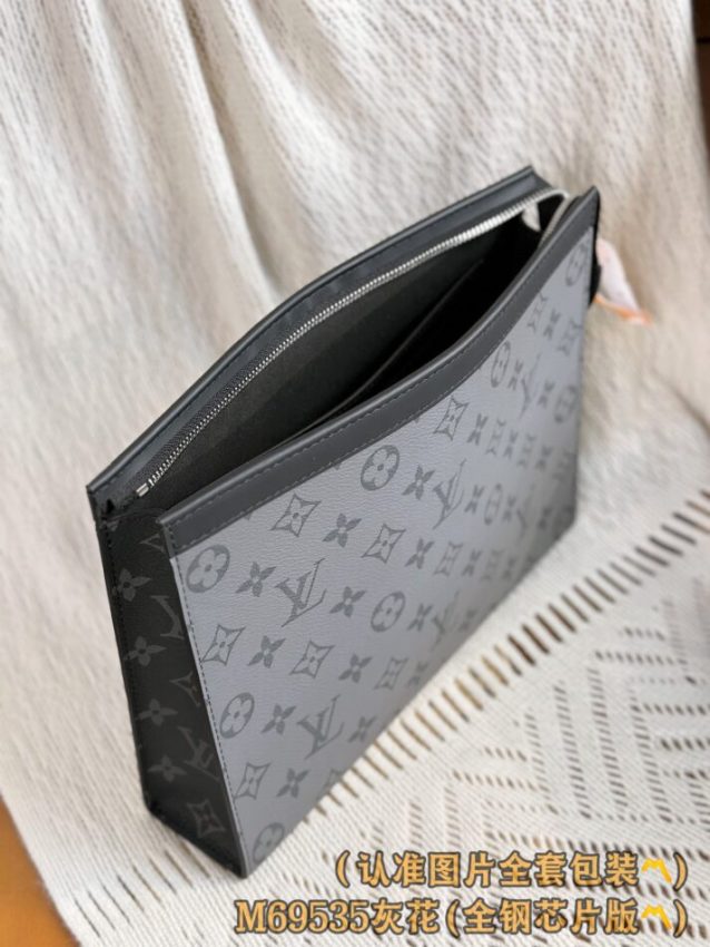 Replica Louis Vuitton Pochette Voyage Grey - authentic-look luxury purse replica