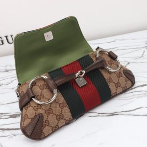 Replica Gucci Horsebit Chain Shoulder Bag Brown - top-tier luxury replica shoulder bag