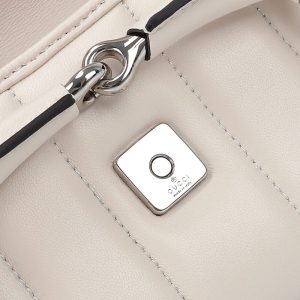 Replica Gucci Horsebit Chain Shoulder Bag White - high-quality designer bag clone