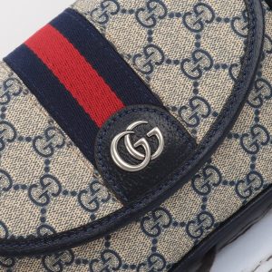 Replica Gucci GUCCI Ophidia GG Shoulder Bag Blue - high-accuracy replica luxury purse