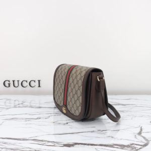 Replica Gucci Ophidia GG Shoulder Bag Brown - realistic designer-inspired fake bag