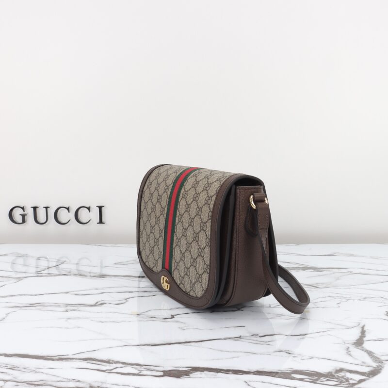 Replica Gucci Ophidia GG Shoulder Bag Brown - realistic designer-inspired fake bag