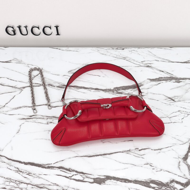 Replica Gucci Horsebit Chain Shoulder Bag Red - best-selling designer handbag dupe