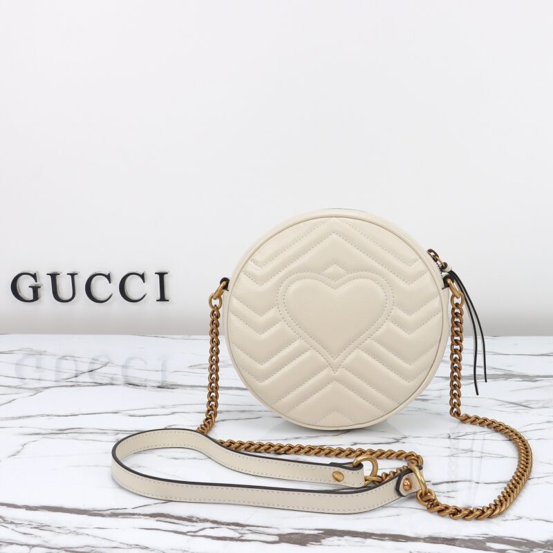 Replica Gucci GG Mormont Round White - high-accuracy replica luxury purse