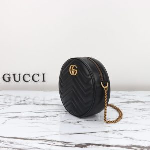Replica Gucci GG Mormont Round Black - 1:1 designer replica handbag