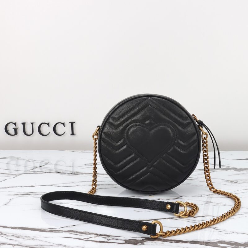 Replica Gucci GG Mormont Round Black - elite superclone designer purse