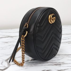 Replica Gucci GG Mormont Round Black - top-tier luxury replica shoulder bag
