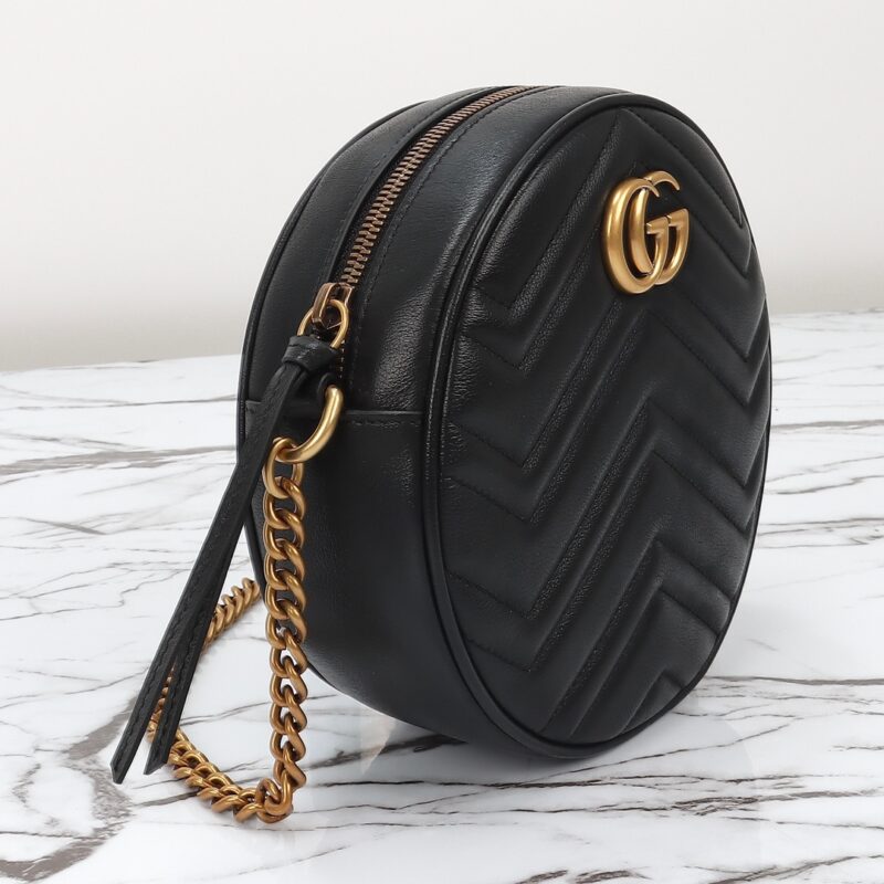 Replica Gucci GG Mormont Round Black - top-tier luxury replica shoulder bag