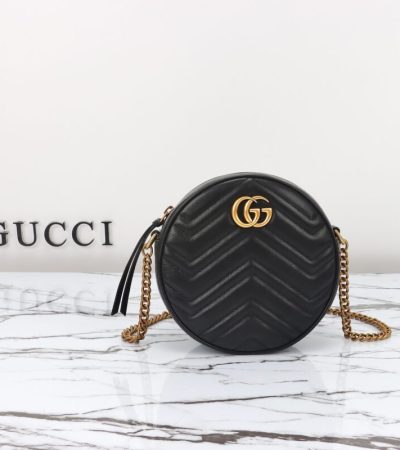 Replica Gucci GG Mormont Round Black - best quality luxury bag dupe