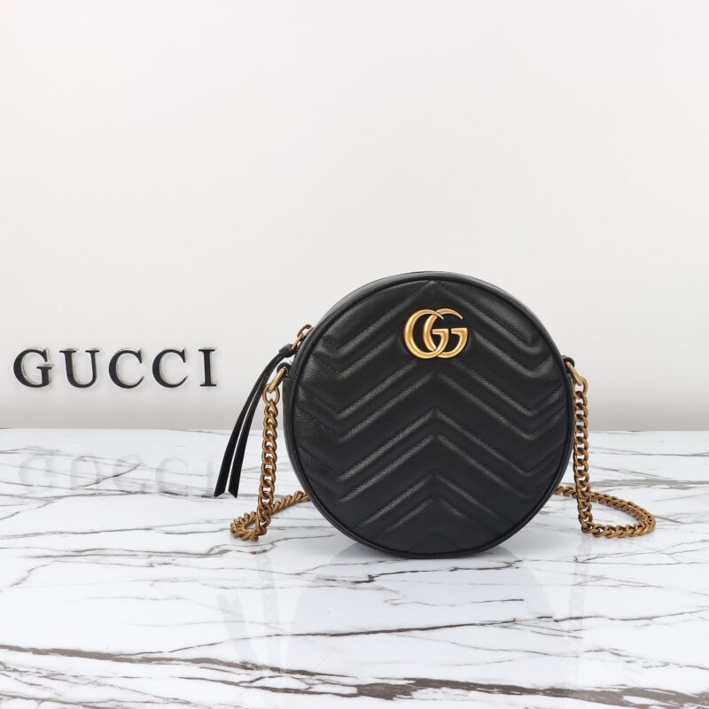 Replica Gucci GG Mormont Round Black - best quality luxury bag dupe
