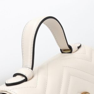 Replica Gucci GG Marmont Top Handle White - realistic designer-inspired fake bag