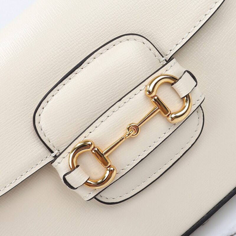 Replica Gucci Horsebit 1955 Double G Mini White - top-rated replica designer bag