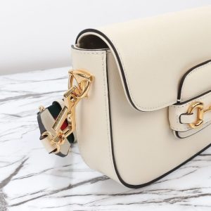 Replica Gucci Horsebit 1955 Double G Mini White - top-rated replica designer bag