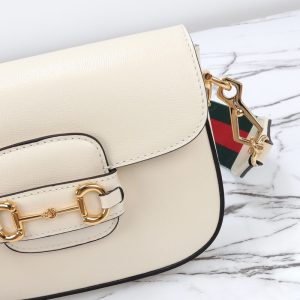 Replica Gucci Horsebit 1955 Double G Mini White - near-authentic luxury replica handbag