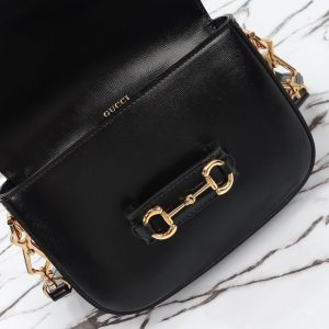 Replica Gucci Horsebit 1955 Double G Mini Black - best-selling designer handbag dupe