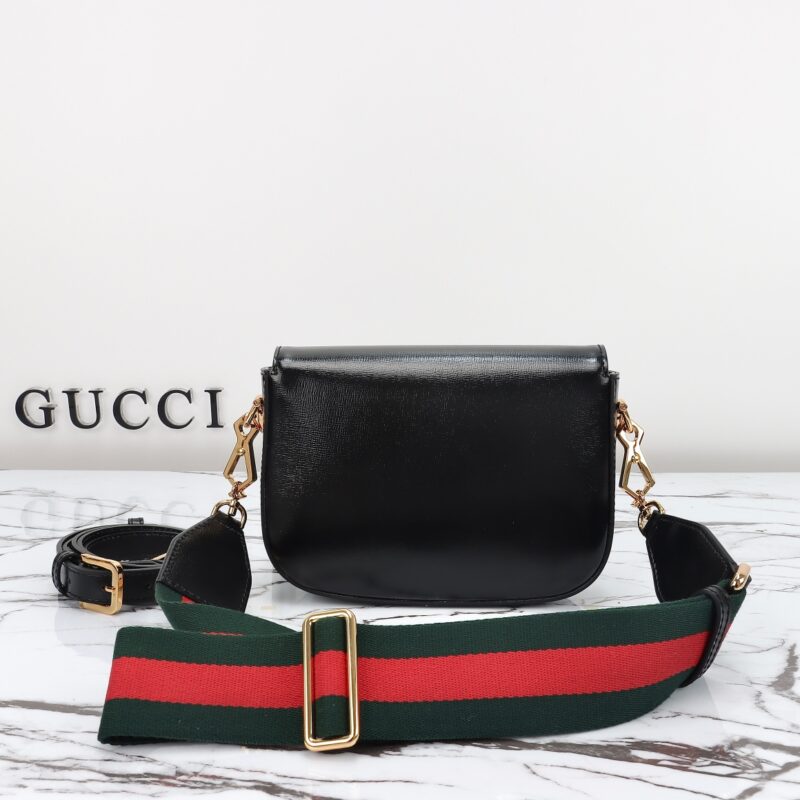 Replica Gucci Horsebit 1955 Double G Mini Black - premium-grade designer purse dupe