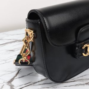 Replica Gucci Horsebit 1955 Double G Mini Black - premium-grade designer purse dupe