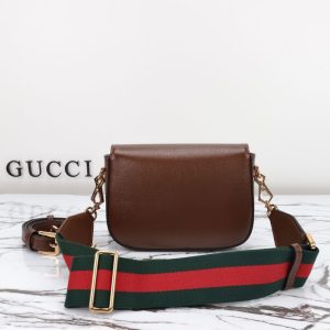 Replica Gucci Horsebit 1955 Double G Mini Brown - authentic-look luxury purse replica