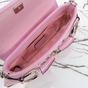 Replica Gucci Horsebit Chain Shoulder Bag Pink - premium-grade designer purse dupe