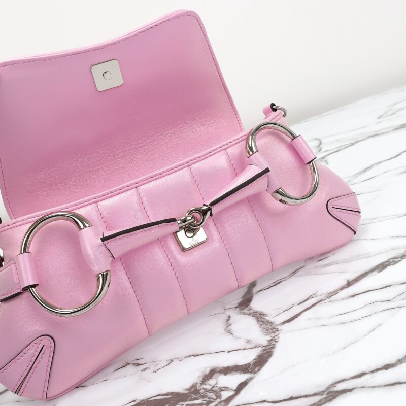 Replica Gucci Horsebit Chain Shoulder Bag Pink - best-selling designer handbag dupe