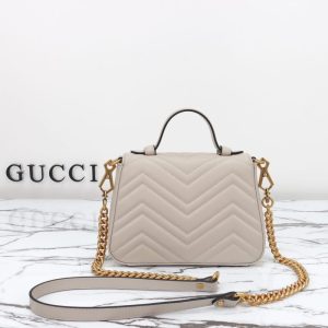 Replica Gucci GG Marmont Top Handle Beige - best-selling designer handbag dupe