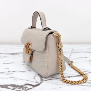 Replica Gucci GG Marmont Top Handle Beige - 1:1 designer replica handbag
