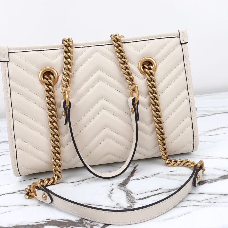 Replica Gucci GG Marmont Tote White - realistic designer-inspired fake bag