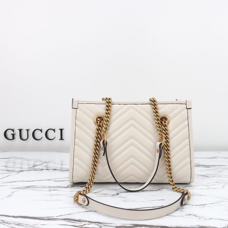 Replica Gucci GG Marmont Tote White - ultra-realistic fake designer tote