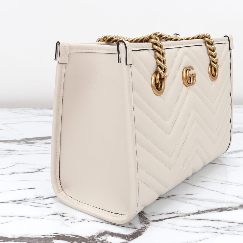 Replica Gucci GG Marmont Tote White - top-rated replica designer bag