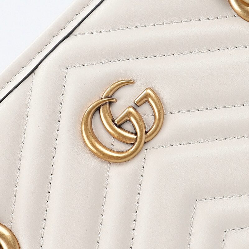 Replica Gucci GG Marmont Tote White - authentic-look luxury purse replica