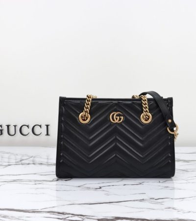 Replica Gucci GG Marmont Tote Black - best-selling designer handbag dupe