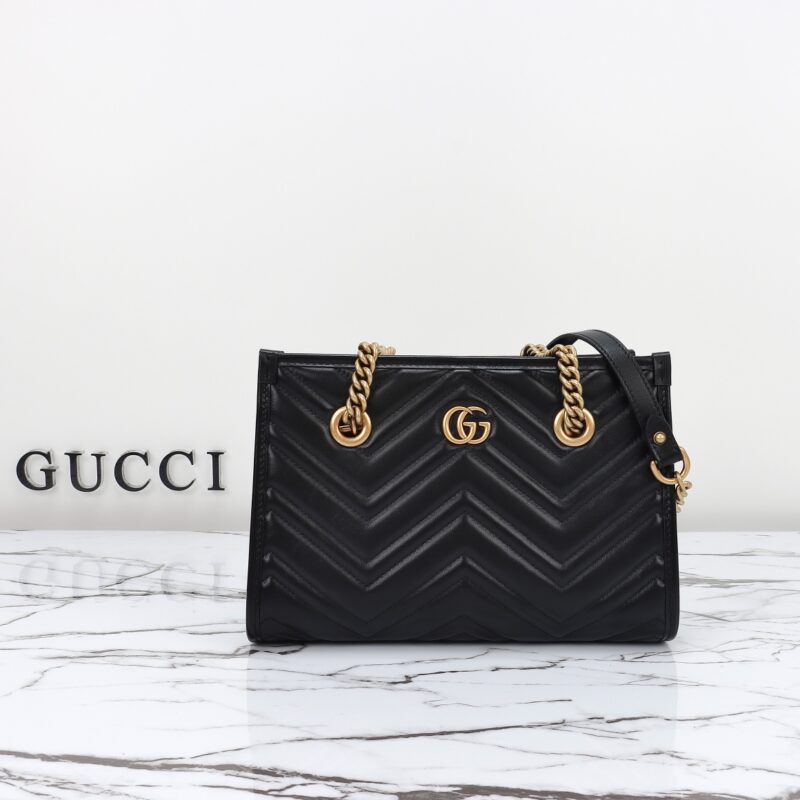 Replica Gucci GG Marmont Tote Black - best-selling designer handbag dupe