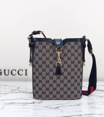 Replica Gucci Medium Bucket Blue - high-quality designer bag clone