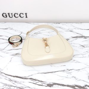 Replica Gucci G Jackie Small Patent White - near-authentic luxury replica handbag
