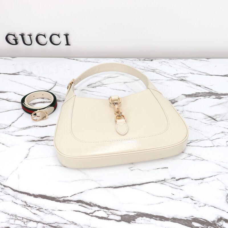 Replica Gucci G Jackie Small Patent White - near-authentic luxury replica handbag