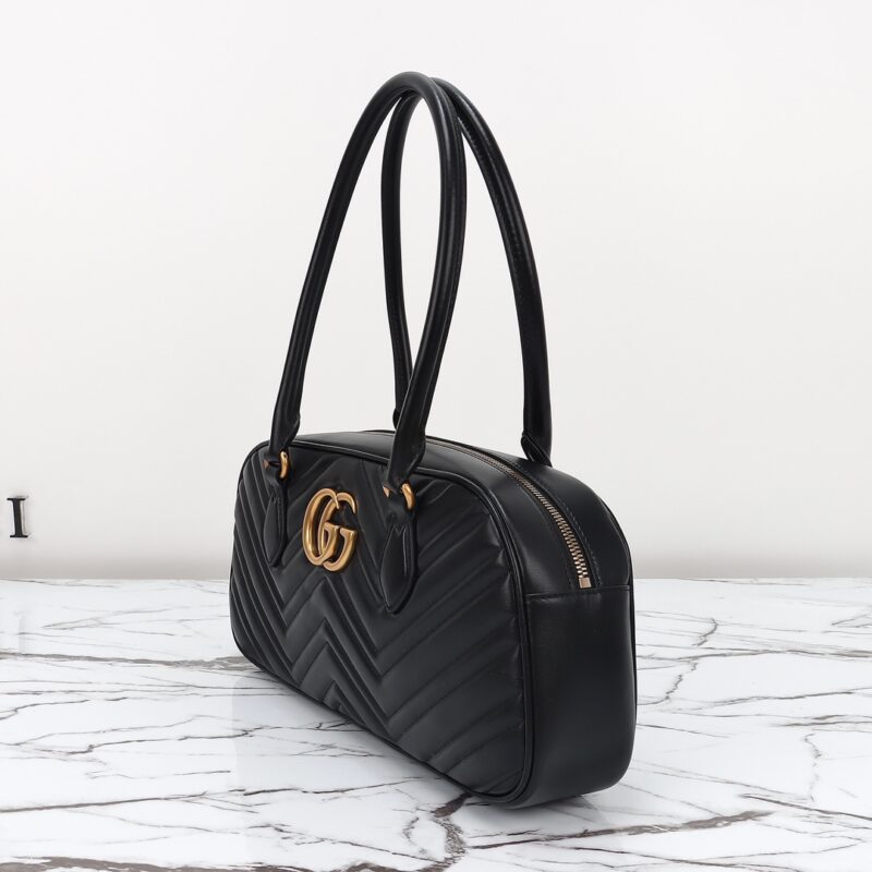 Replica Gucci Marmont Small Top Handle Black - 1:1 designer replica handbag
