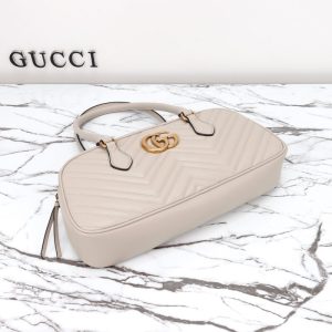 Replica Gucci Marmont Small Top Handle White - top-rated replica designer bag