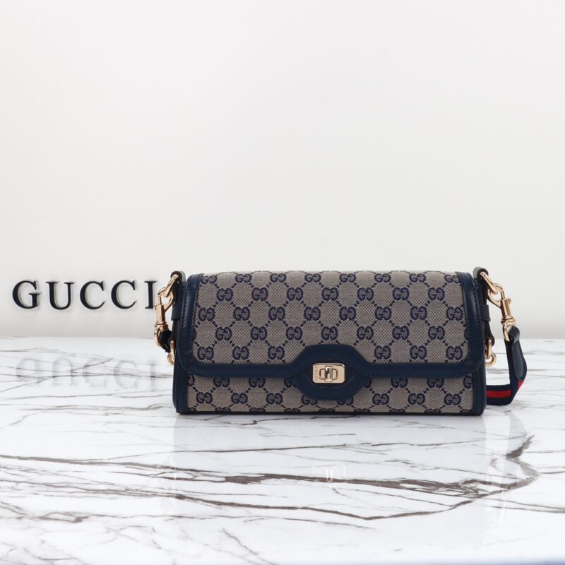 Replica Gucci Luce Shoulder Bag in Black - premium 1:1 fake handbag model