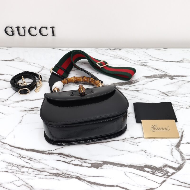 Replica Gucci Bamboo 1947 Black - authentic-look luxury purse replica