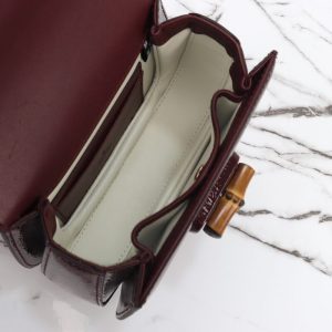 Replica Gucci Bamboo 1947 Patent Bordeaux - premium-grade designer purse dupe