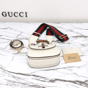 Replica Gucci Bamboo 1947 Patent White - high-accuracy replica luxury purse