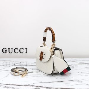 Replica Gucci Bamboo 1947 Patent White - premium-grade designer purse dupe