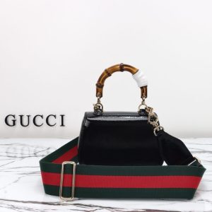 Replica Gucci Bamboo 1947 Patent Black - premium-grade designer purse dupe