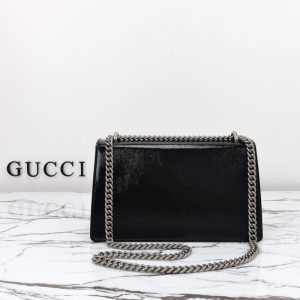 Replica Gucci Dionysus Small Shoulder Bag Patent Black - top-rated replica designer bag
