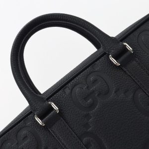 Replica Gucci Briefcase GG Leather Black - 1:1 designer replica handbag