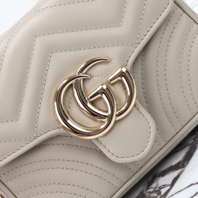 Replica Gucci Marmont Mini Top Handle Beige - near-authentic luxury replica handbag