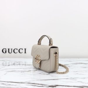 Replica Gucci Marmont Mini Top Handle Beige - best-selling designer handbag dupe
